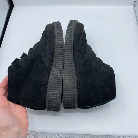 TUK 3 Buckle Suede Pointed Creeper Boots womens 8 punk goth Addams 90’s scene - Picture 7 of 10